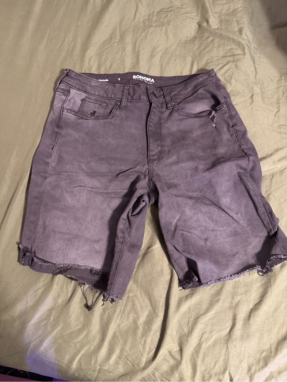 Sonoma Women's Purple Denim Jean Shorts